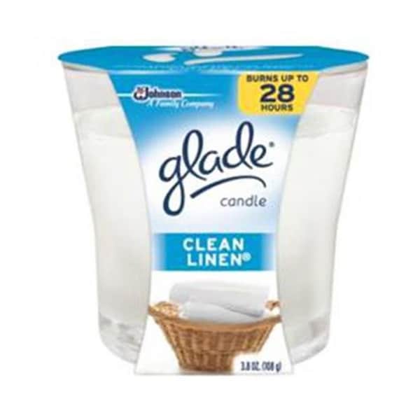 Glade 75380 3.8 oz. Glade; Clean Linen Scented Wax Candle